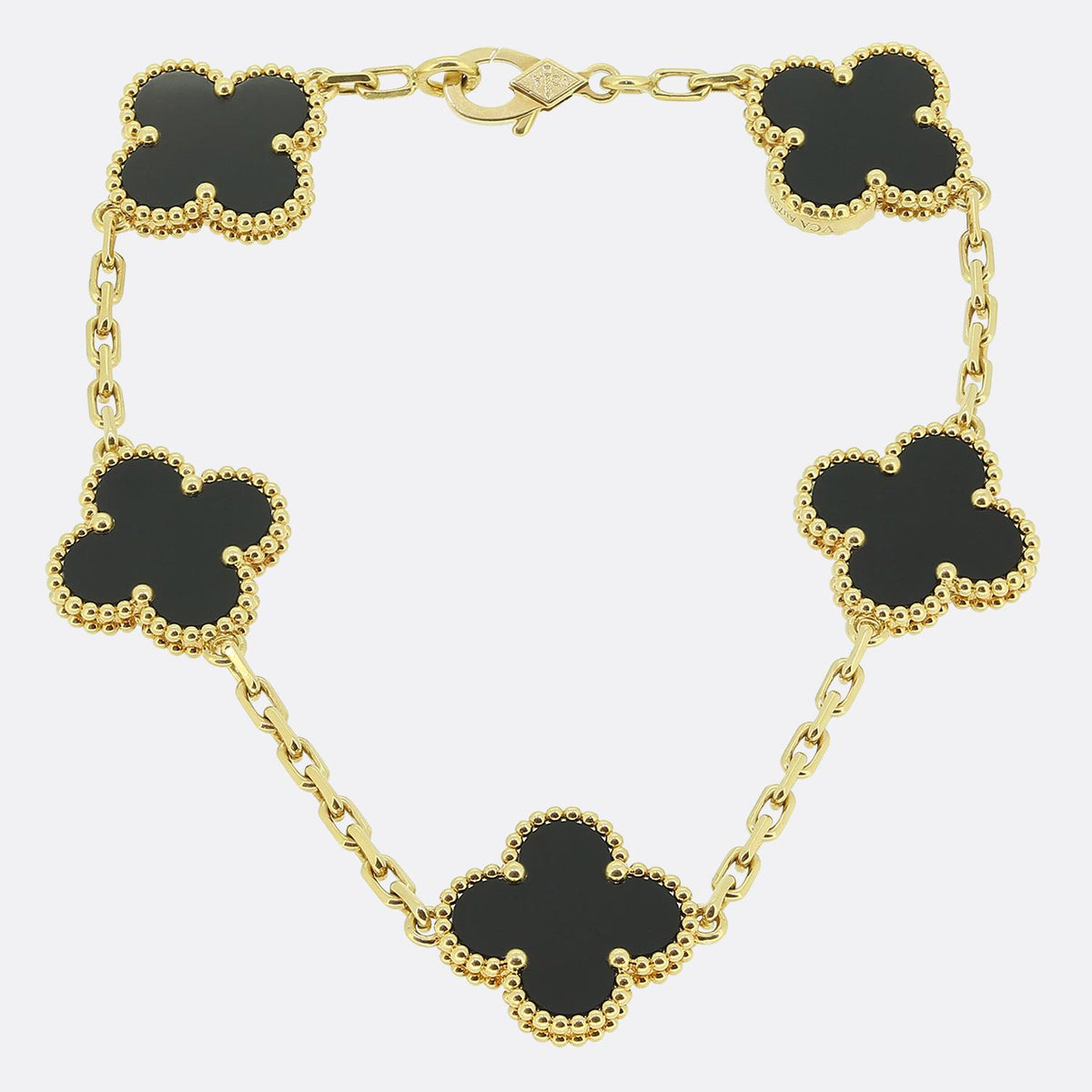 Van Cleef & Arpels Onyx Vintage Alhambra Bracelet