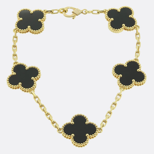 Van Cleef & Arpels Onyx Vintage Alhambra Bracelet