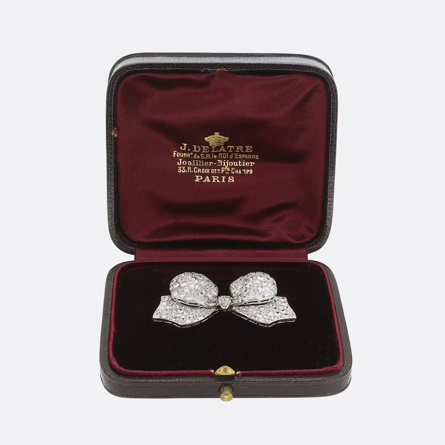 Antique Diamond Bow Brooch