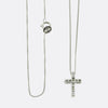 Princess Cut 0.25 Carat Diamond Cross Pendant Necklace