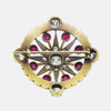 Victorian Ruby Pearl and Diamond Star Brooch