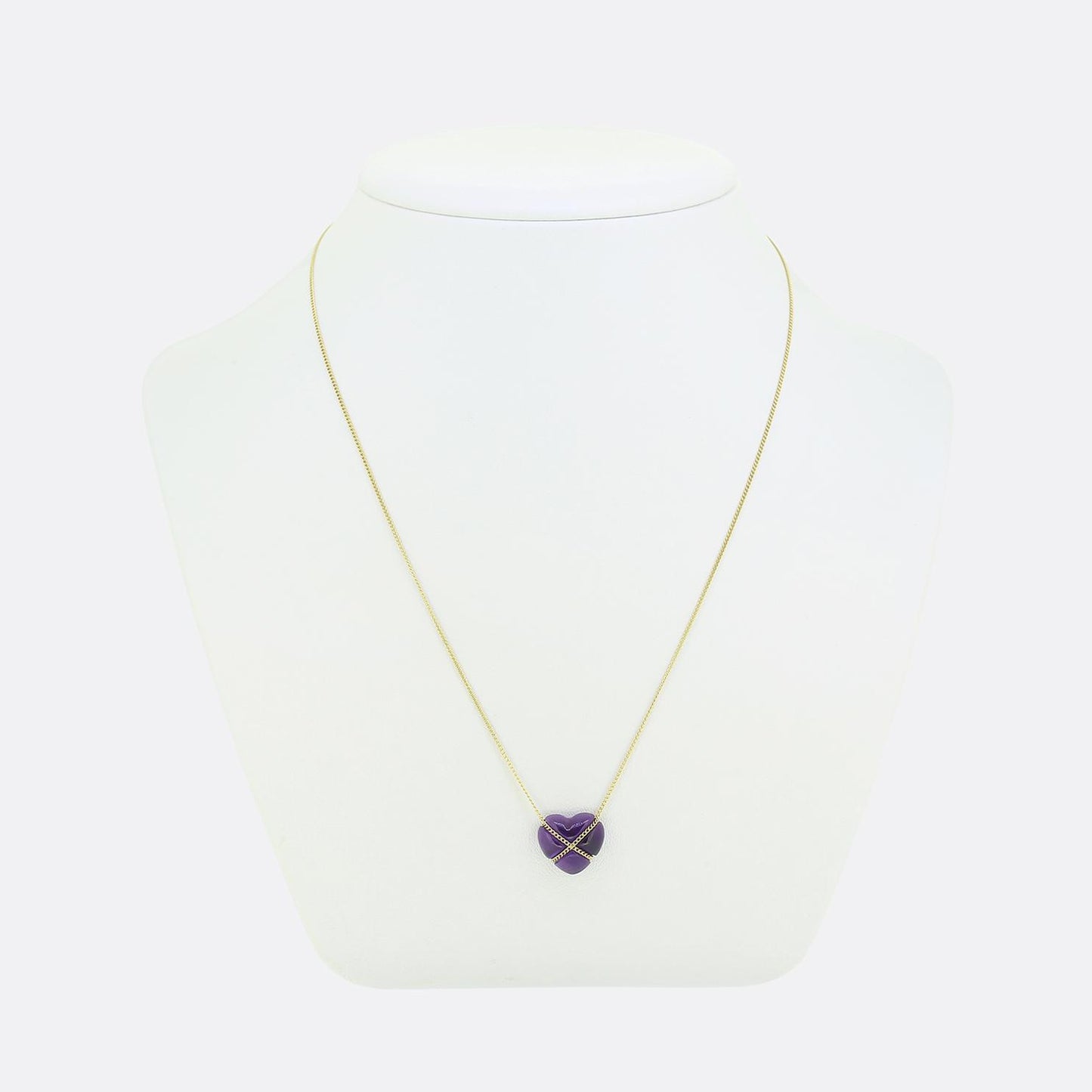 Tiffany & Co. Cross My Heart Amethyst Necklace