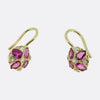 Antique Ruby and Diamond Drop Earrings