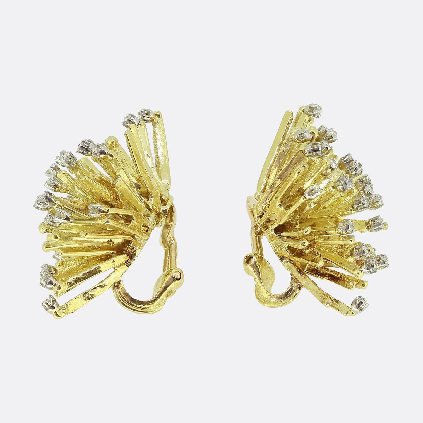 George Weil Diamond Cluster Earrings