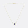 Art Nouveau Sapphire Diamond and Enamel Pendant