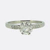 Art Deco 0.90 Carat Diamond Engagement Ring