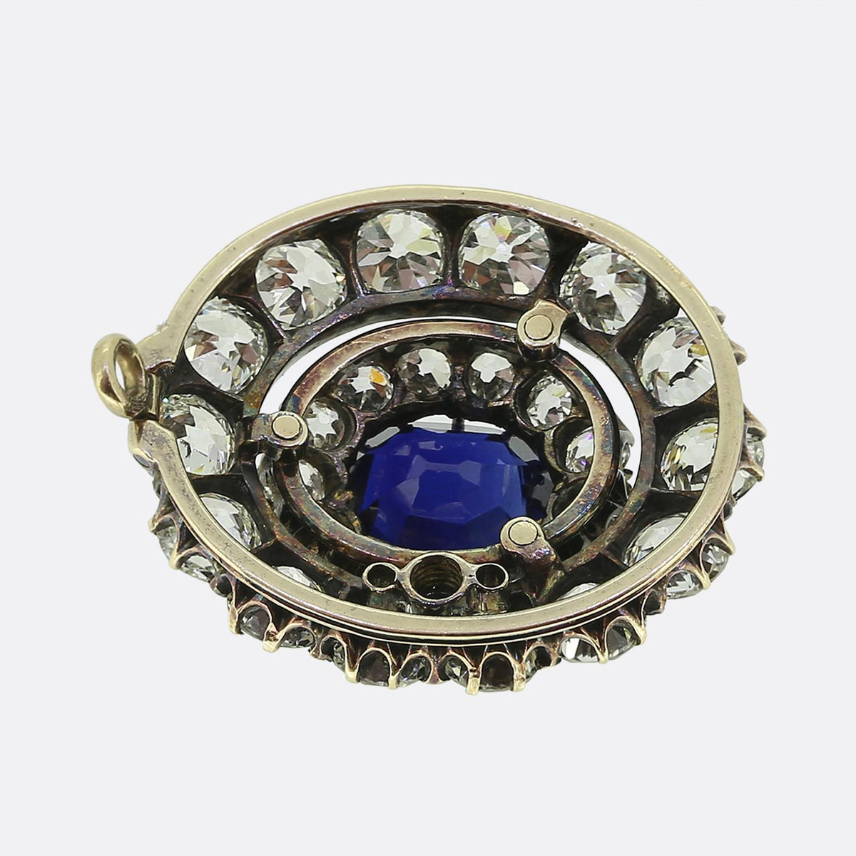 Antique Sapphire and Diamond Pendant