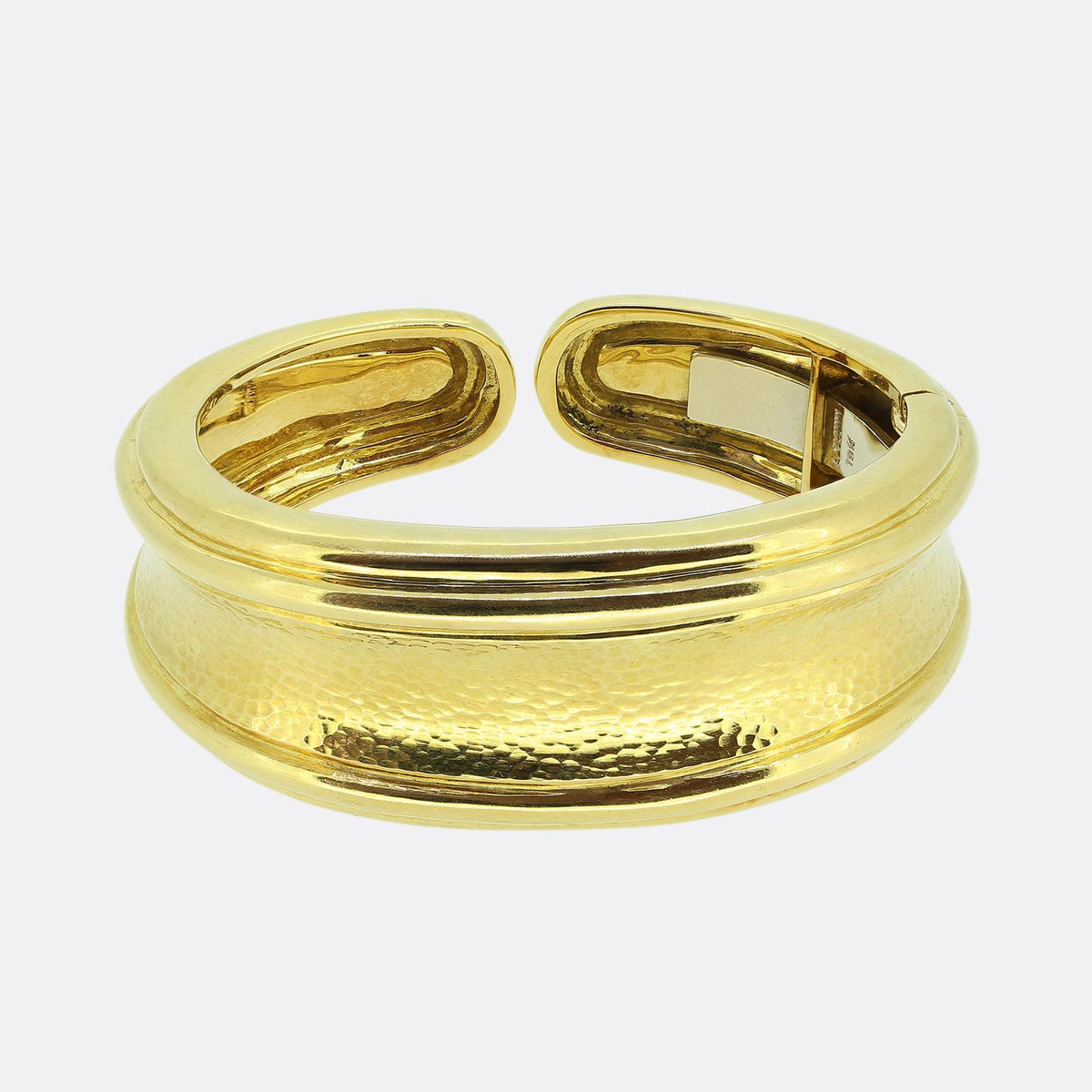 Andrew Clunn Hammered Gold Bangle