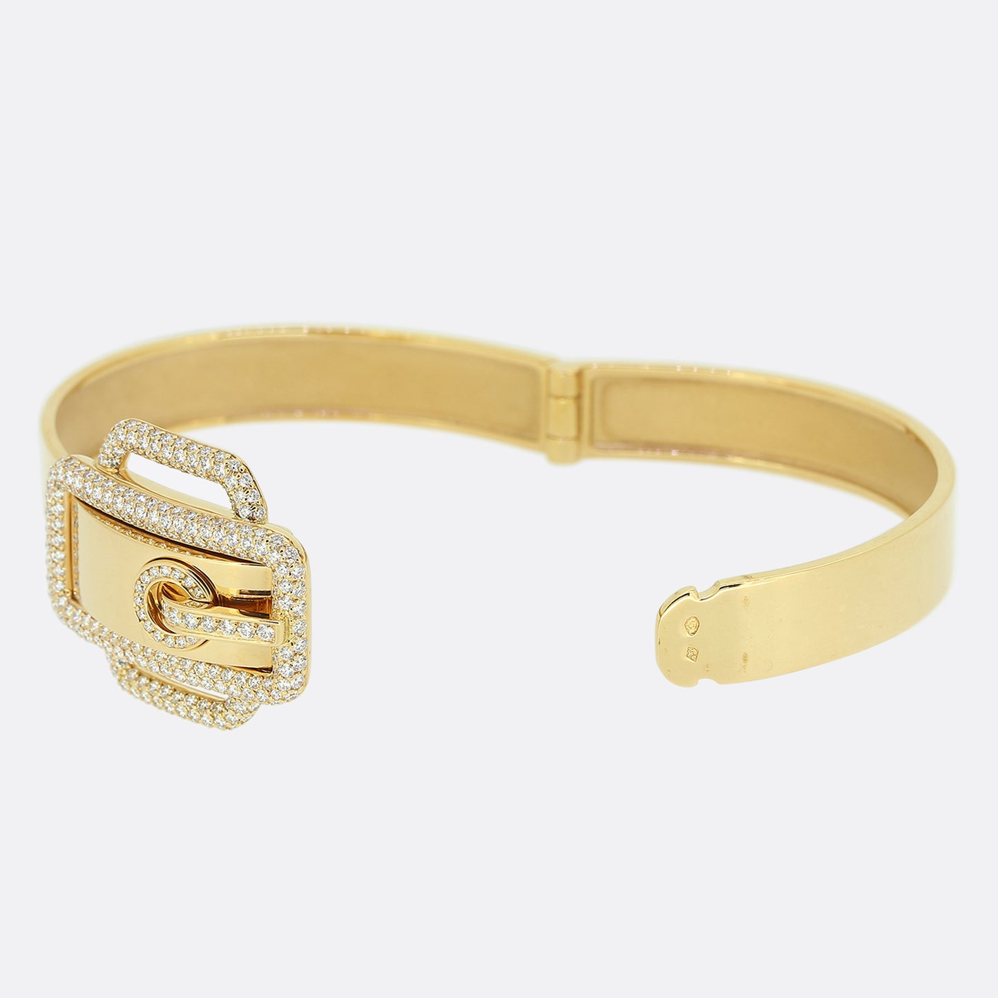 Hermès Diamond Belt Buckle Bangle
