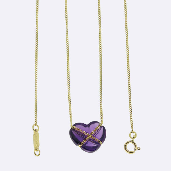 Tiffany & Co. Cross My Heart Amethyst Necklace