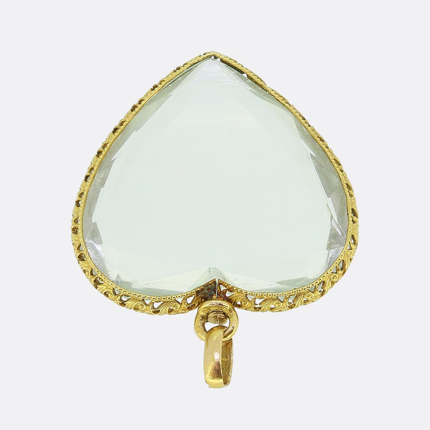 Victorian Rock Crystal Heart Pendant