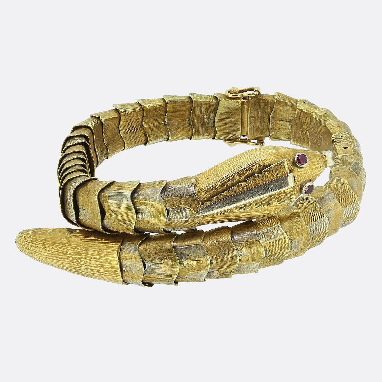 Antique Ruby Snake Bracelet