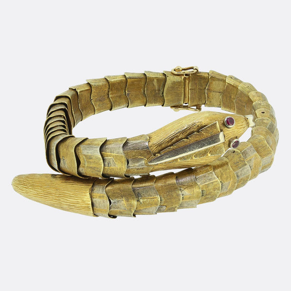 Antique Ruby Snake Bracelet
