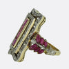 Continental Antique Ruby and Diamond Dress Ring