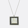 Art Deco Mother of Pearl Sapphire and Diamond Tutankhamun Pendant Necklace