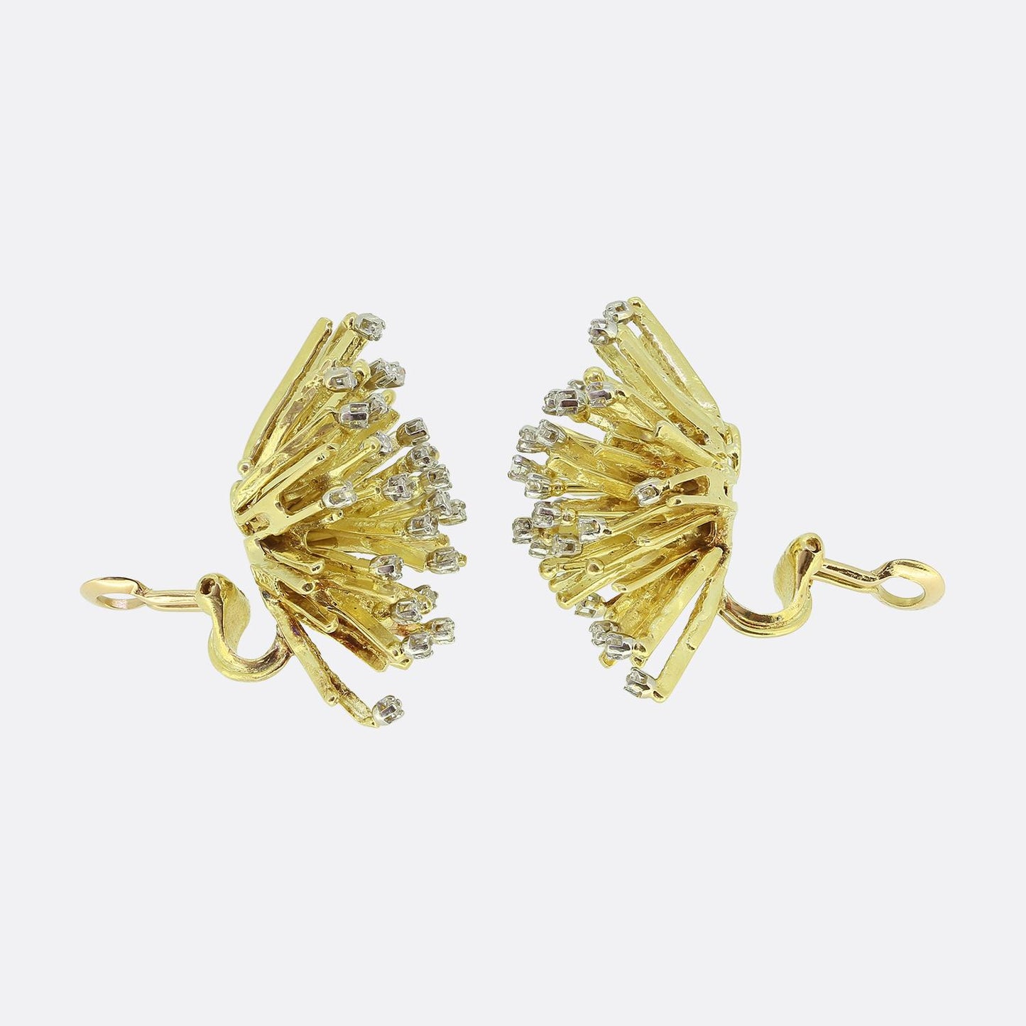 George Weil Diamond Cluster Earrings