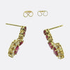 Vintage Ruby and Diamond Drop Earrings
