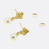 Pearl and Diamond Drop Earrings