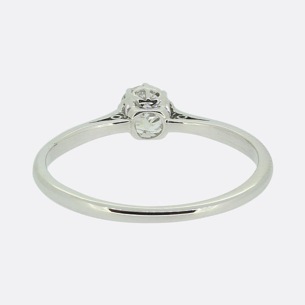 0.33 Carat Round Brilliant Cut Diamond Solitaire Ring