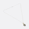 Antique Rose Cut Diamond Heart Pendant Necklace