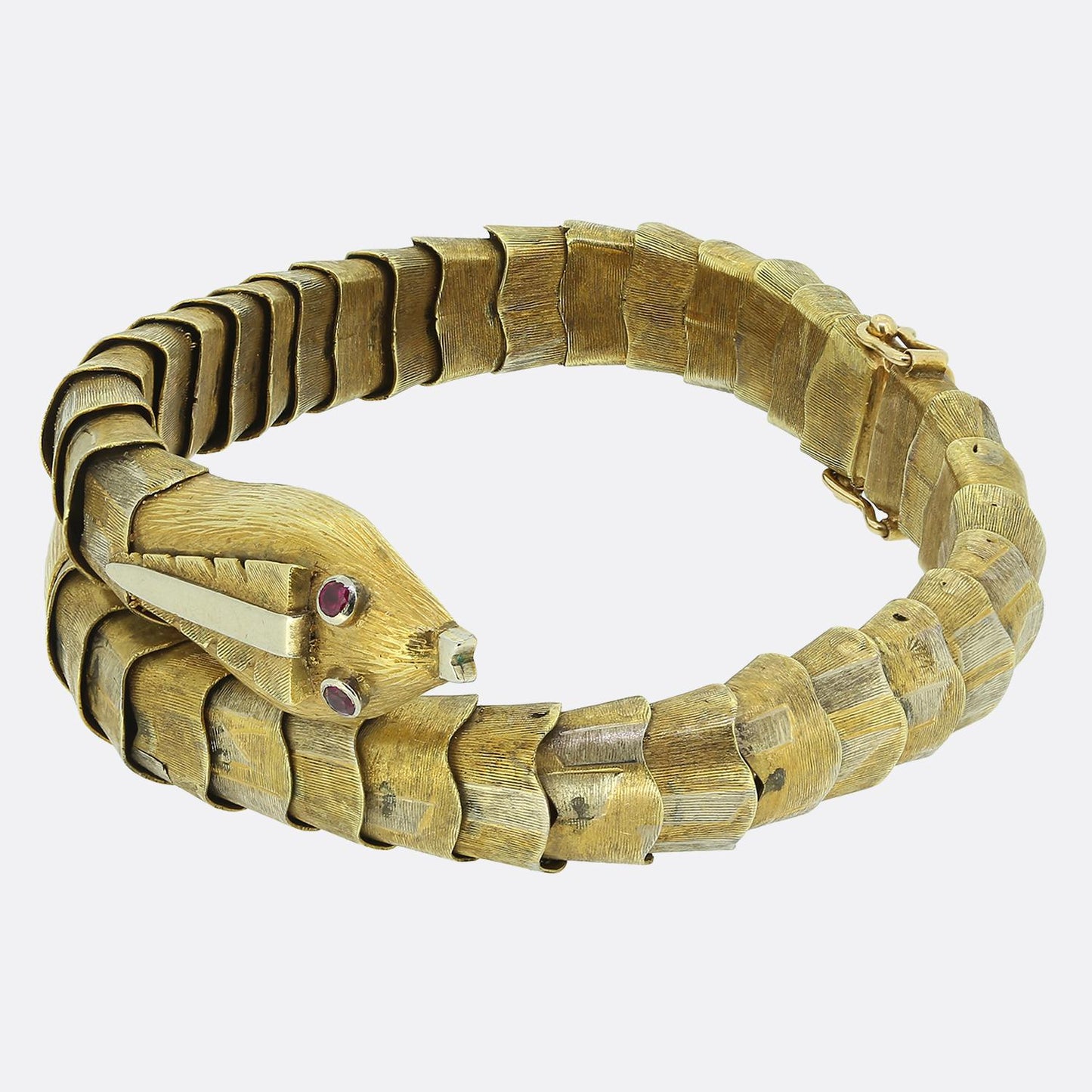 Antique Ruby Snake Bracelet