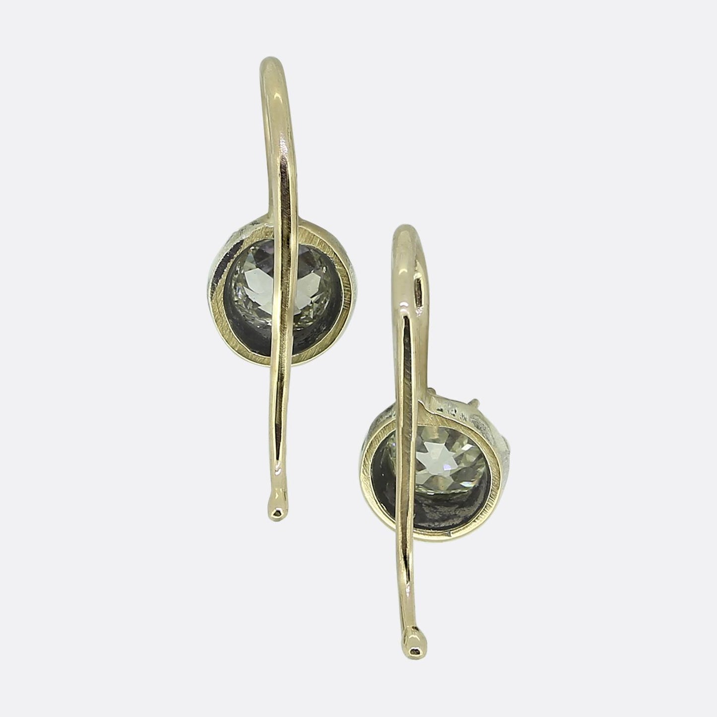 Antique Old Cut Diamond Drop Earrings