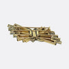 Retro Diamond Double-Clip Brooch