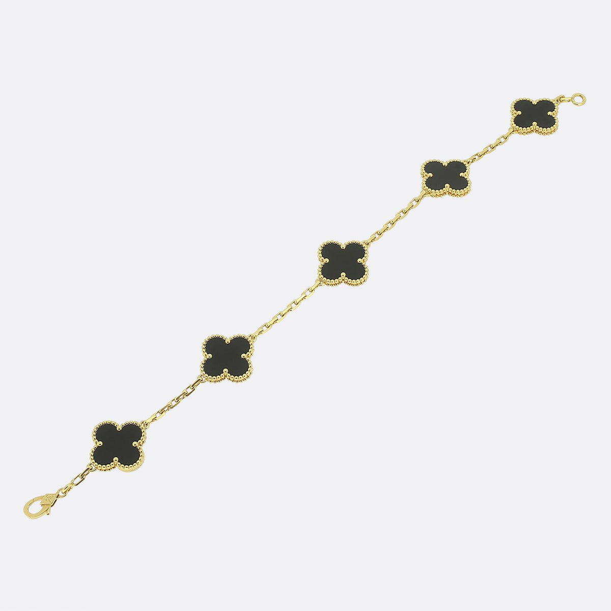 Van Cleef & Arpels Onyx Vintage Alhambra Bracelet