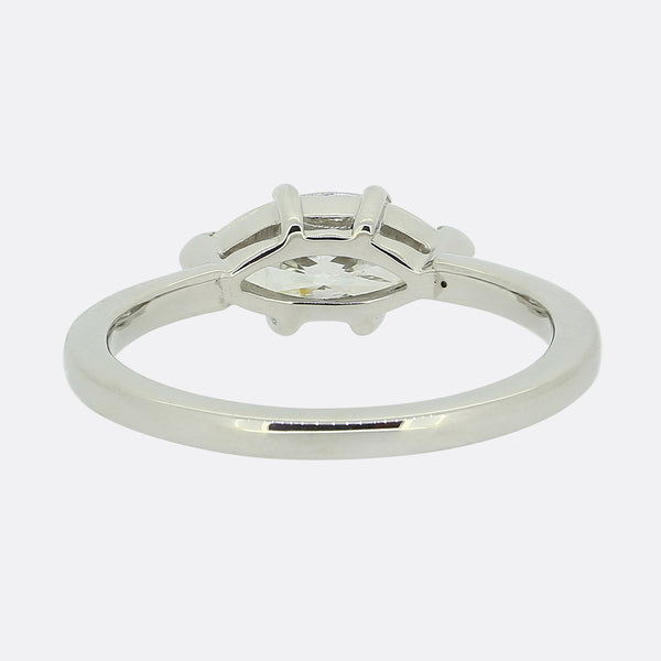 0.75 Carat Marquise Cut Diamond Engagement Ring