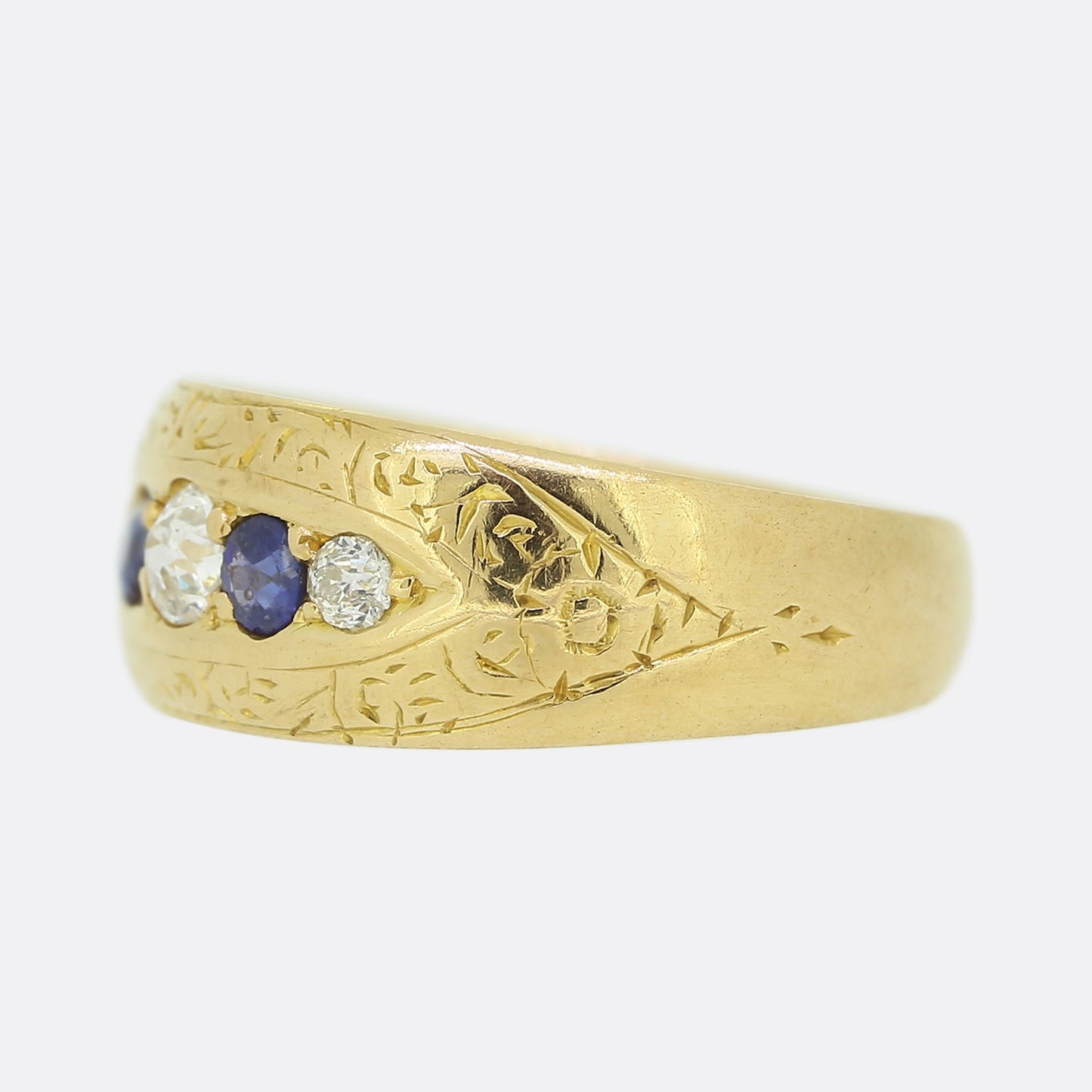 Victorian Sapphire and Diamond Five Stone Ring