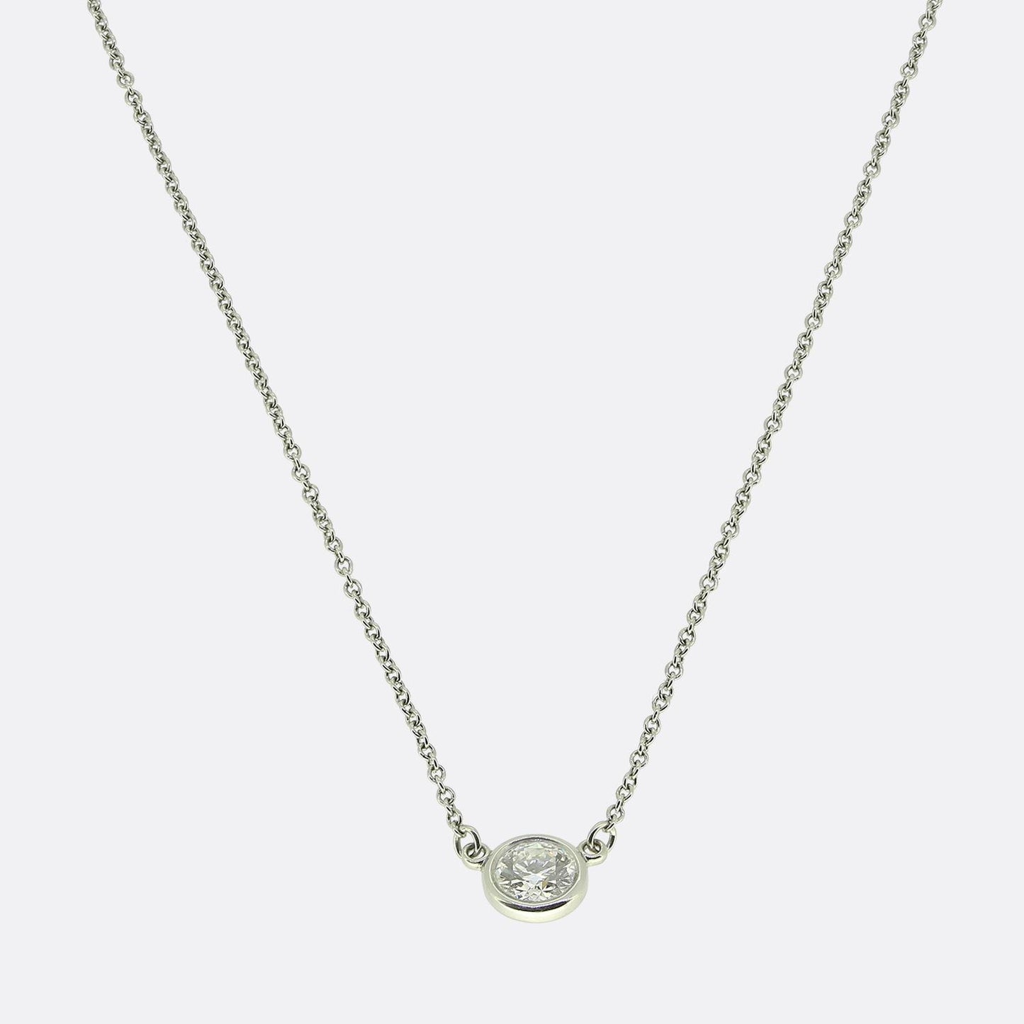 Tiffany & Co. 0.36 Carat Diamond Solitaire Necklace