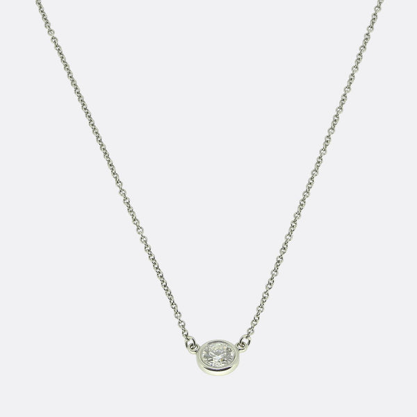 Tiffany & Co. 0.36 Carat Diamond Solitaire Necklace