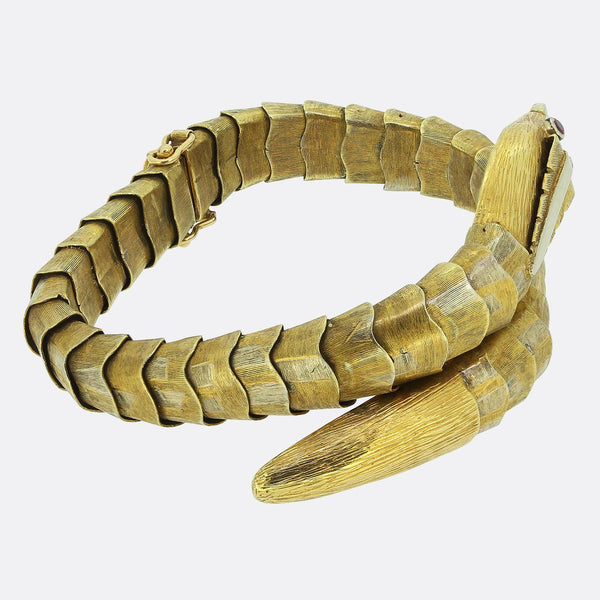 Antique Ruby Snake Bracelet