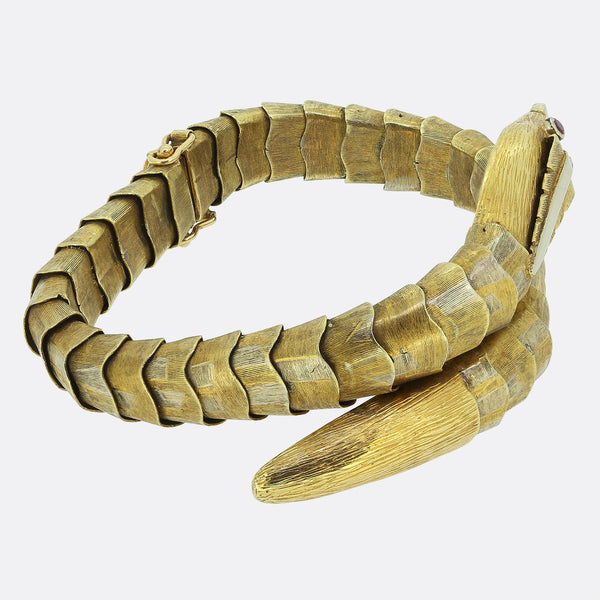 Antique Ruby Snake Bracelet