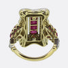 Continental Antique Ruby and Diamond Dress Ring