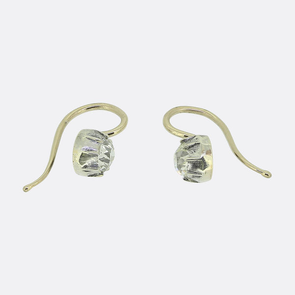 Antique Old Cut Diamond Drop Earrings