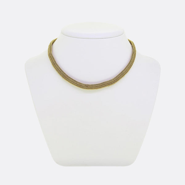 Antique Beaded Choker Chain Necklace