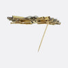 Retro Diamond Double-Clip Brooch