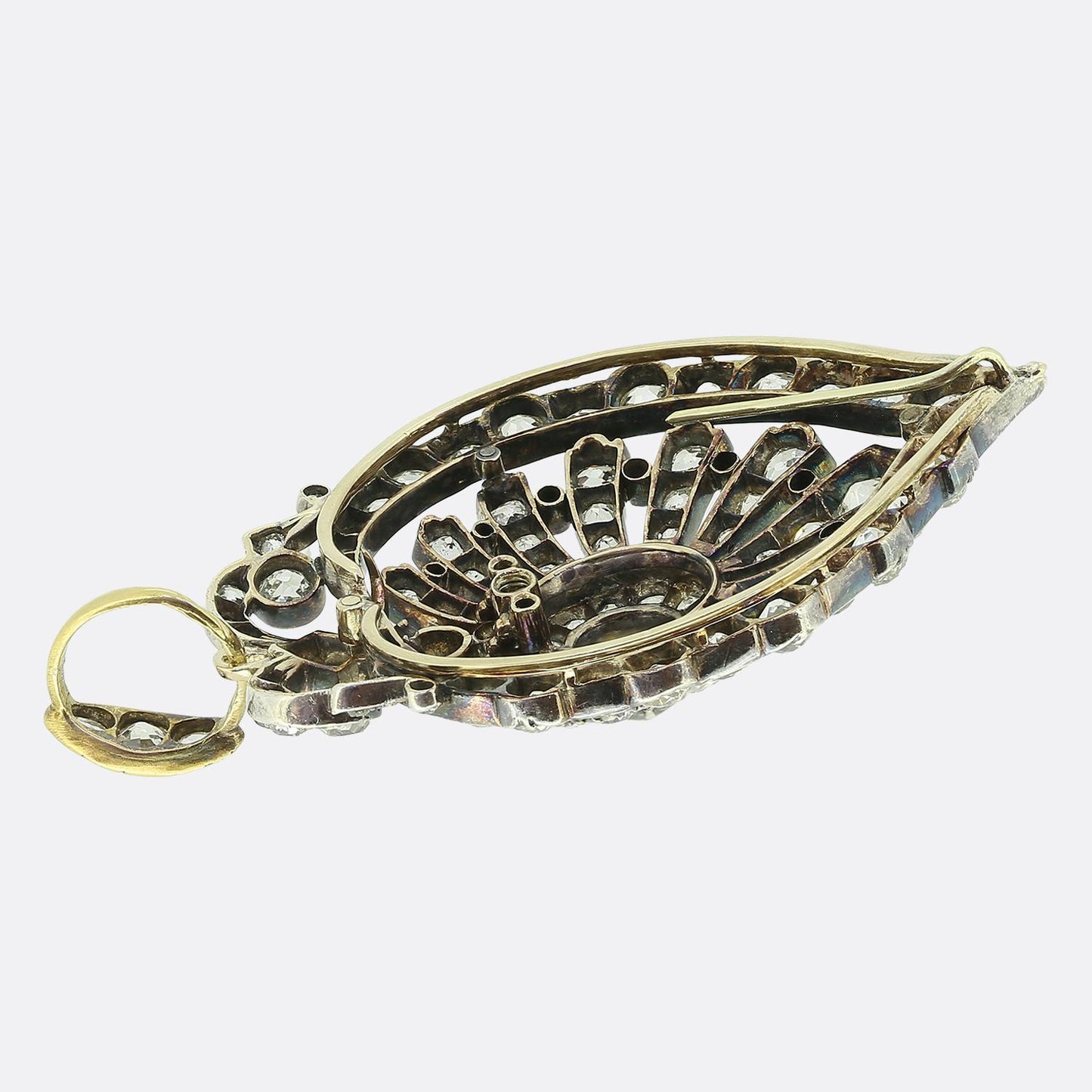 Victorian Old Cut Diamond Cluster Pendant