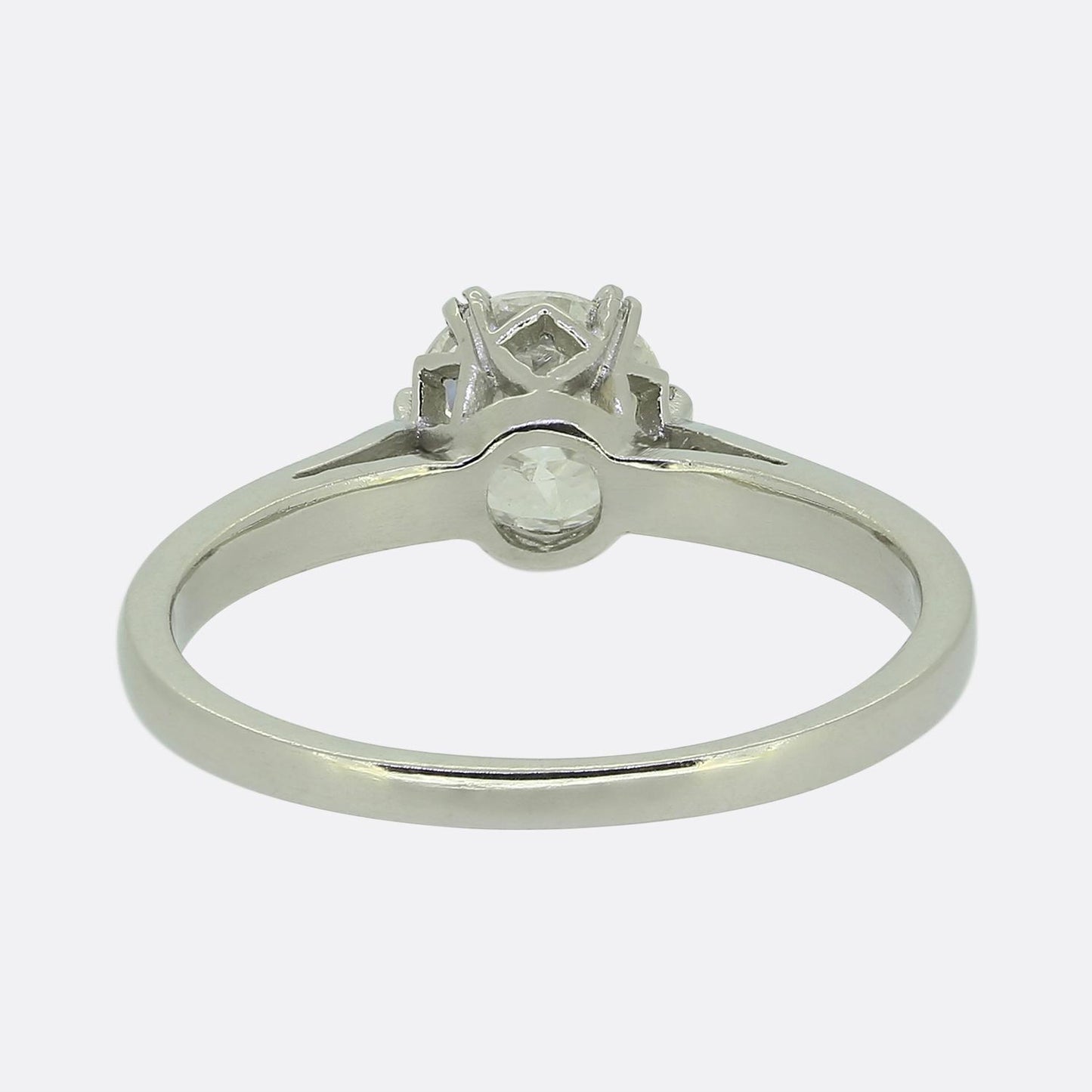 Art Deco 0.90 Carat Diamond Engagement Ring