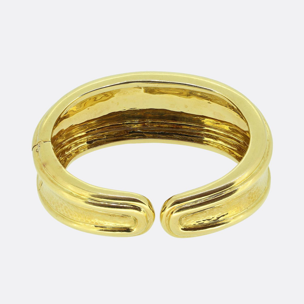 Andrew Clunn Hammered Gold Bangle