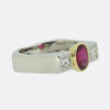 Vintage Ruby and Diamond Three-Stone Ring