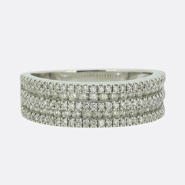 Five-Row Diamond Ring