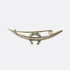 Victorian Old Cut Diamond Horseshoe Crescent Brooch