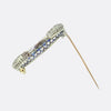 Edwardian Sapphire and Diamond Crescent Brooch