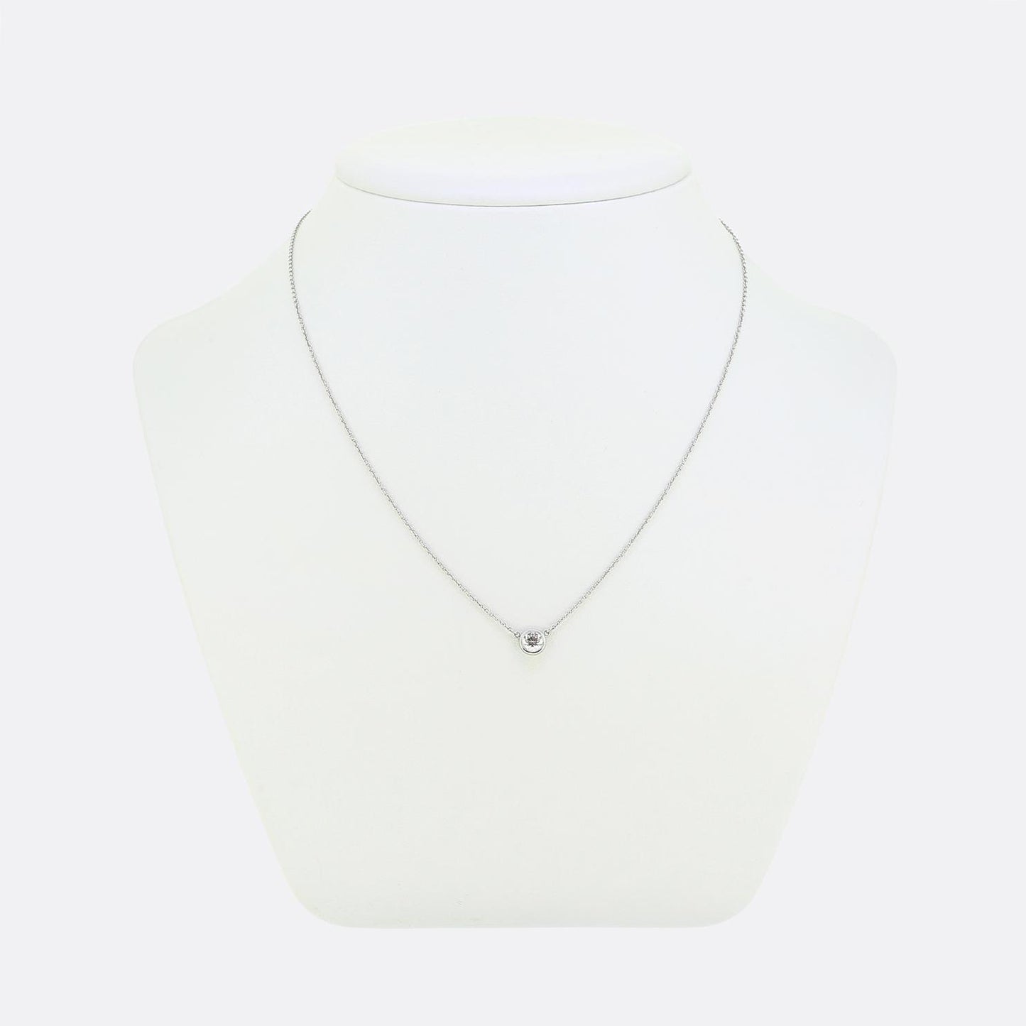 Tiffany & Co. 0.36 Carat Diamond Solitaire Necklace