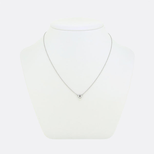 Tiffany & Co. 0.36 Carat Diamond Solitaire Necklace