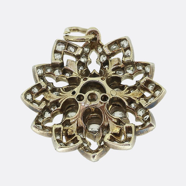 Victorian Diamond Floral Pendant
