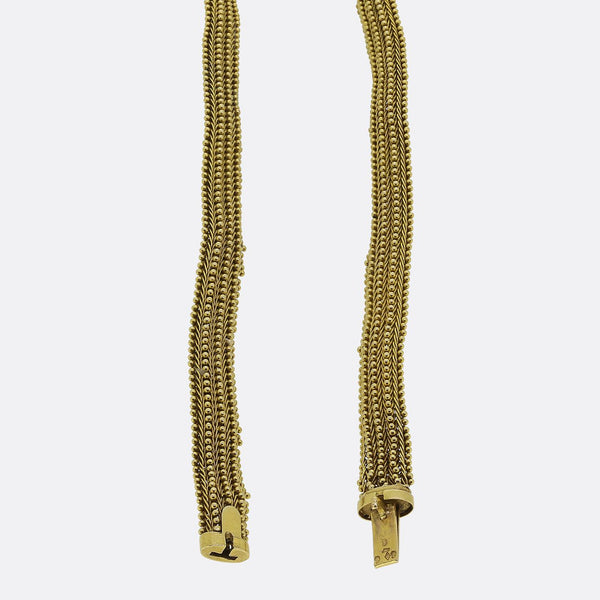 Antique Beaded Choker Chain Necklace