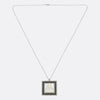 Art Deco Mother of Pearl Sapphire and Diamond Tutankhamun Pendant Necklace